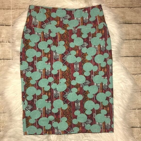 Lularoe Minnie Mouse Aztec Cassie Pencil Skirt - Picture 2 of 6